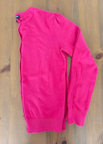 İthal Düğmeli Pembe Kadın Hırka - Görsel 2