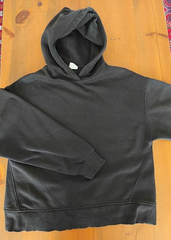 Siyah Kapüşonlu Sweatshirt - Görsel 2