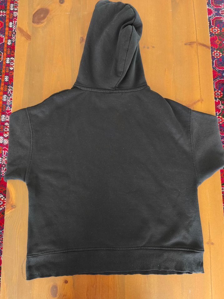 Siyah Kapüşonlu Sweatshirt - Görsel 5