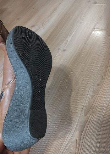 Taba rengi,  Tokalı Dolgu Topuklu Kadın Bot - Görsel 3