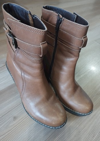 Taba rengi,  Tokalı Dolgu Topuklu Kadın Bot - Görsel 2