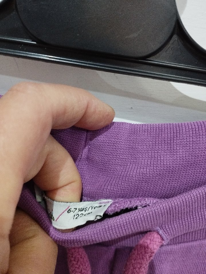 Mor Nakışlı Kız Çocuk Eşofman Takımı - Görsel 5