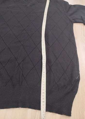 Siyah V Yaka Erkek Kazak - Görsel 4