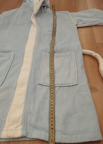 Kapüşonlu Erkek Çocuk Bornoz - Mavi - Görsel 6