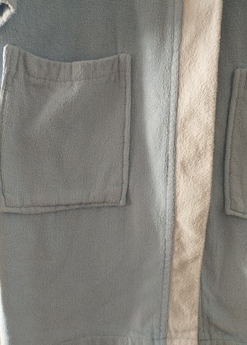 Kapüşonlu Erkek Çocuk Bornoz - Mavi - Görsel 4