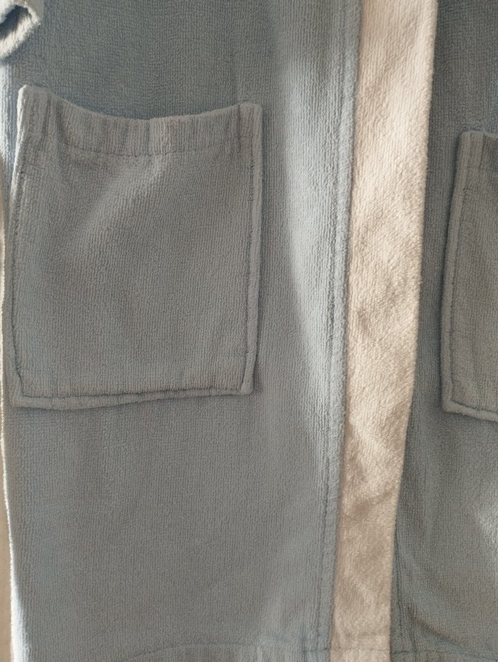 Kapüşonlu Erkek Çocuk Bornoz - Mavi - Görsel 4