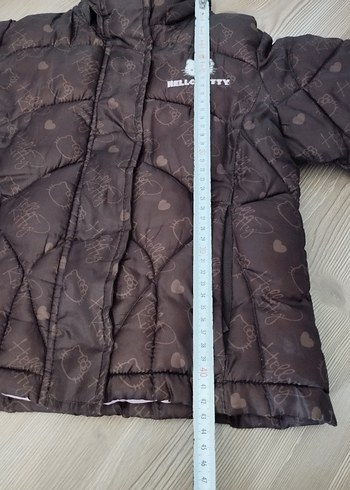 Kız Çocuk Kahverengi Hello Kitty mont - Görsel 7