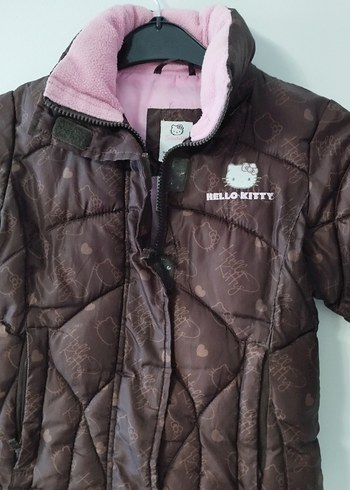 Kız Çocuk Kahverengi Hello Kitty mont - Görsel 2