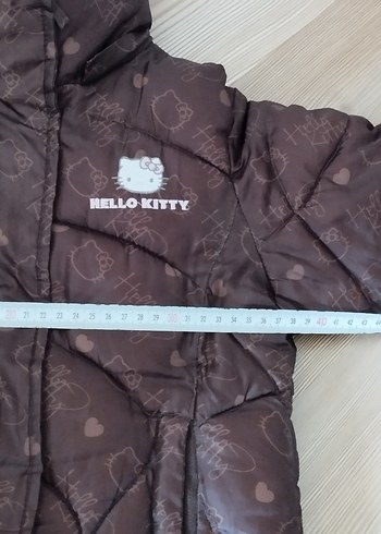 Kız Çocuk Kahverengi Hello Kitty mont - Görsel 5