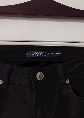 Siyah Dar Kesim  Kadın Kot Pantolon - Görsel 3