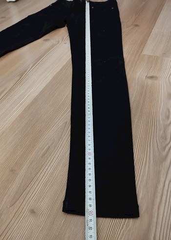 Siyah Dar Kesim  Kadın Kot Pantolon - Görsel 8