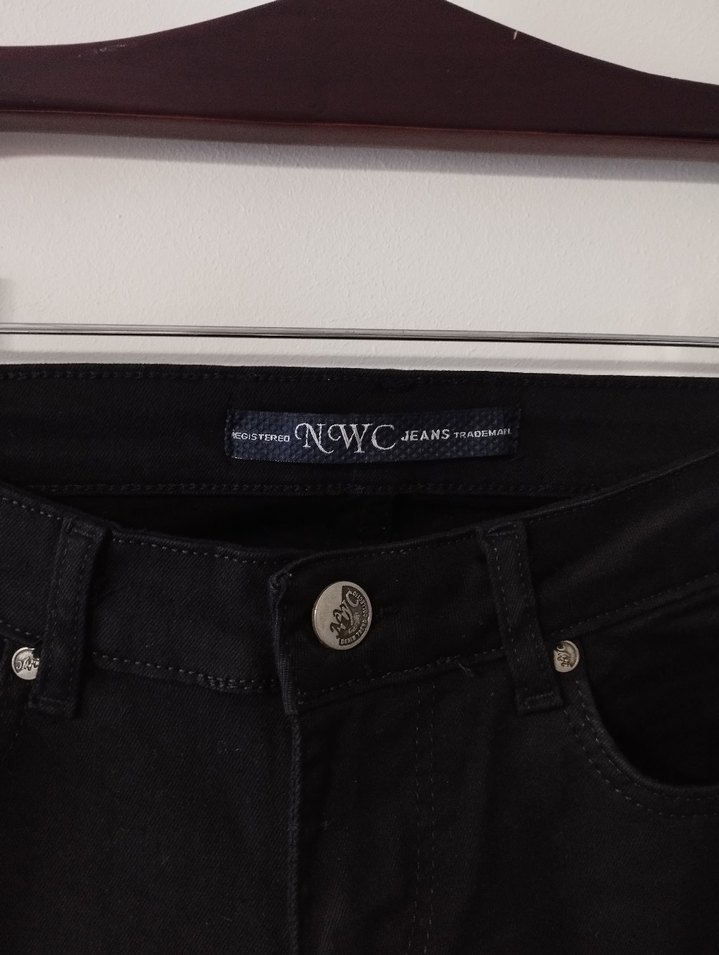 Siyah Dar Kesim  Kadın Kot Pantolon - Görsel 3