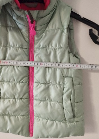 Kız Çocuk Kapüşonlu Fermuarlı su yeşili Yelek - Görsel 5