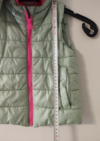 Kız Çocuk Kapüşonlu Fermuarlı su yeşili Yelek - Görsel 6