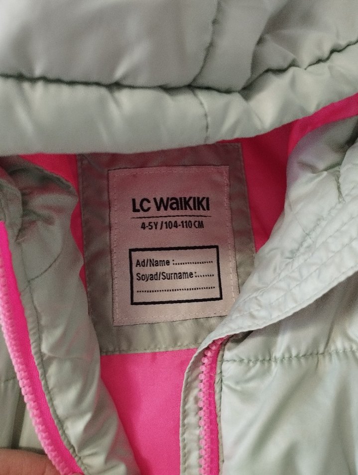 Kız Çocuk Kapüşonlu Fermuarlı su yeşili Yelek - Görsel 3