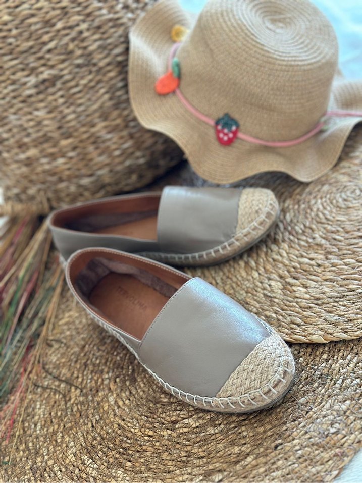 Tervolına Hasır&Deri Babet - Görsel 2