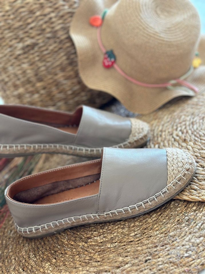 Tervolına Hasır&Deri Babet - Görsel 4