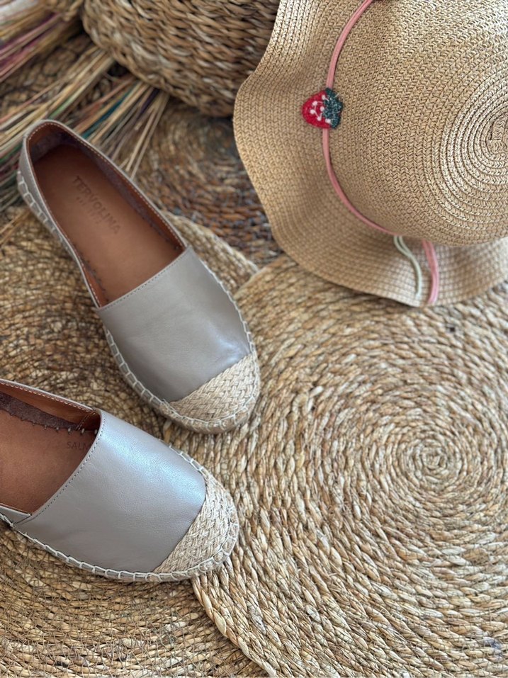 Tervolına Hasır&Deri Babet - Görsel 3