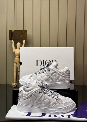 Dior Beyaz Gri Baskılı Kadın Sneaker
