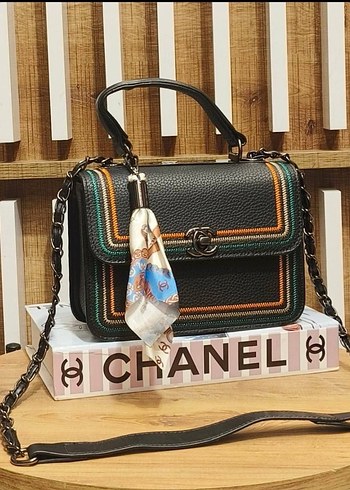  Beden turuncu Renk Zincir Detaylı Chanel Çanta