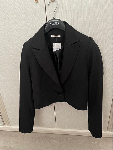 Diğer Crop siyah blazer