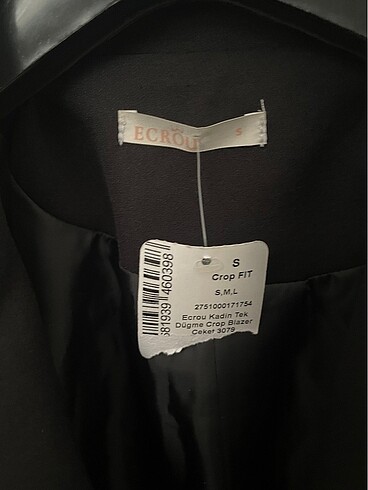 s Beden Crop siyah blazer