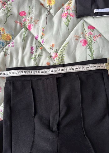 Siyah Kadın Kumaş Pantolon Fermuarlı - Görsel 4