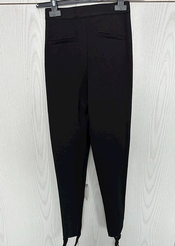 Siyah Kadın Kumaş Pantolon Fermuarlı - Görsel 3
