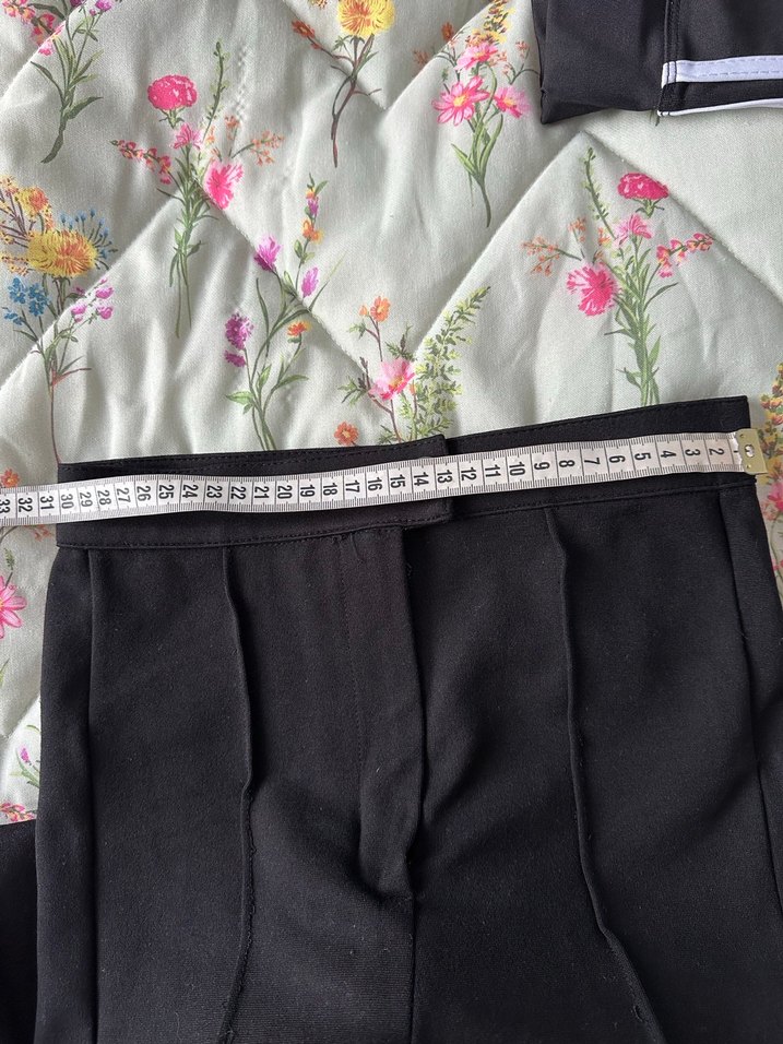 Siyah Kadın Kumaş Pantolon Fermuarlı - Görsel 4