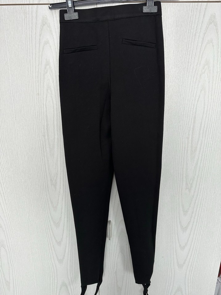 Siyah Kadın Kumaş Pantolon Fermuarlı - Görsel 3