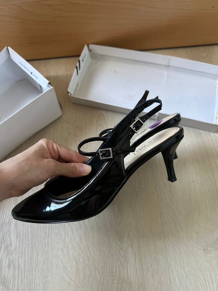 Nine west kitten heels rugan ayakkabı - Görsel 2