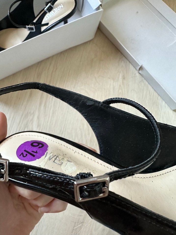 Nine west kitten heels rugan ayakkabı - Görsel 4