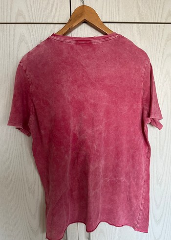 Pembe incili kısa kollu zara kadın tişört - Görsel 4