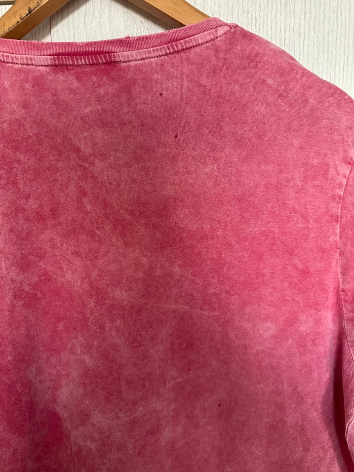 Pembe incili kısa kollu zara kadın tişört - Görsel 5