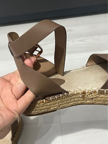 36 Beden kahverengi Renk Espadril ayakkabı