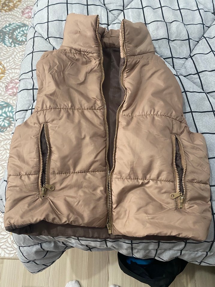 Kahverengi Fermuarlı Kadın Yelek - Görsel 2