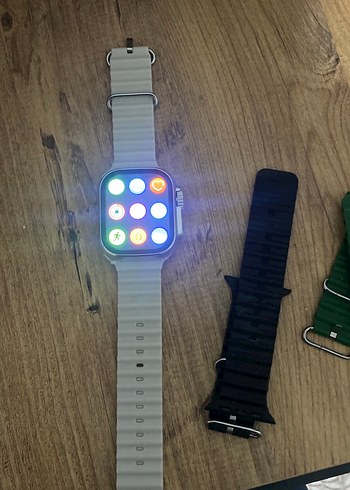 Bej Akıllı Saat Gri Kayışlı - Görsel 3