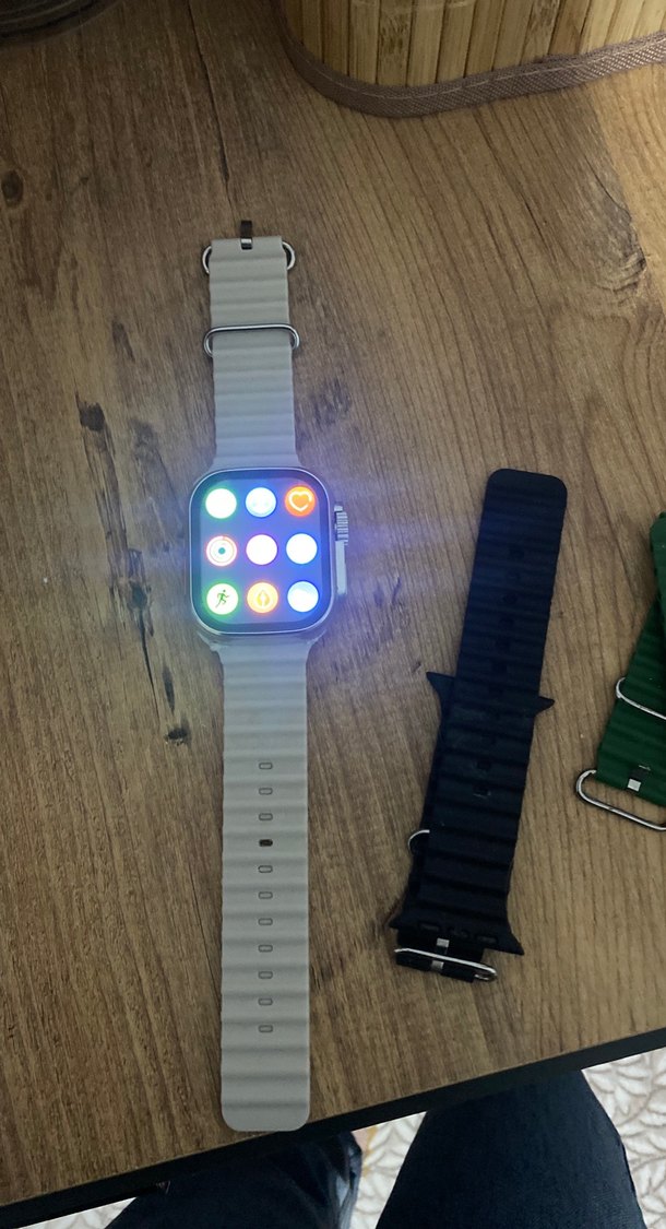 Bej Akıllı Saat Gri Kayışlı - Görsel 3