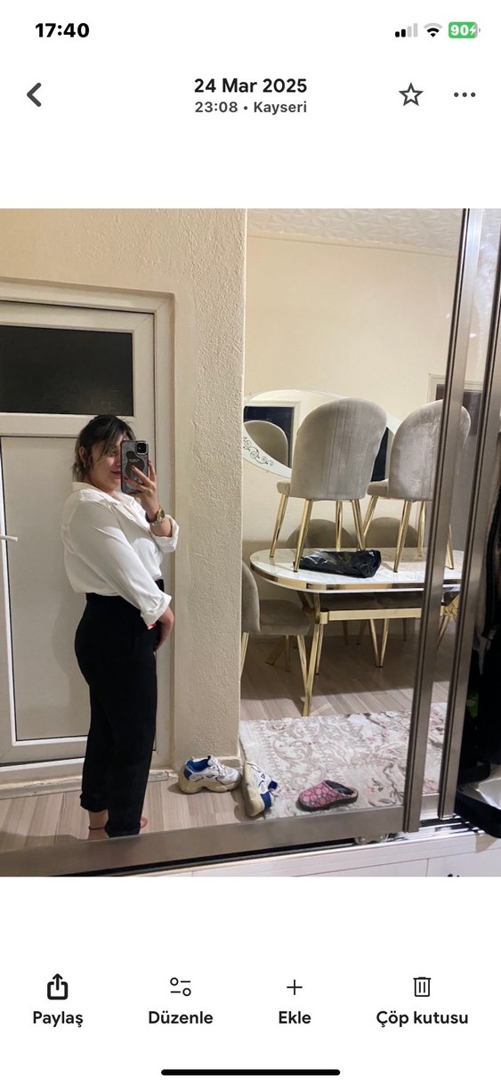 Beyaz Pamuklu Uzun Kollu Ofis Gömleği - Görsel 2