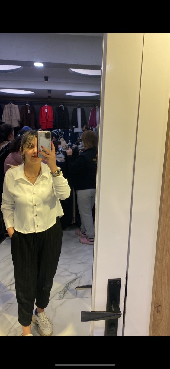 Beyaz Pamuklu Uzun Kollu Ofis Gömleği - Görsel 4