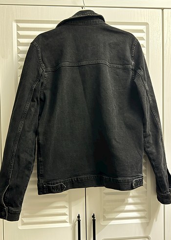 Siyah Düğmeli erkek Kot Ceket - Görsel 4