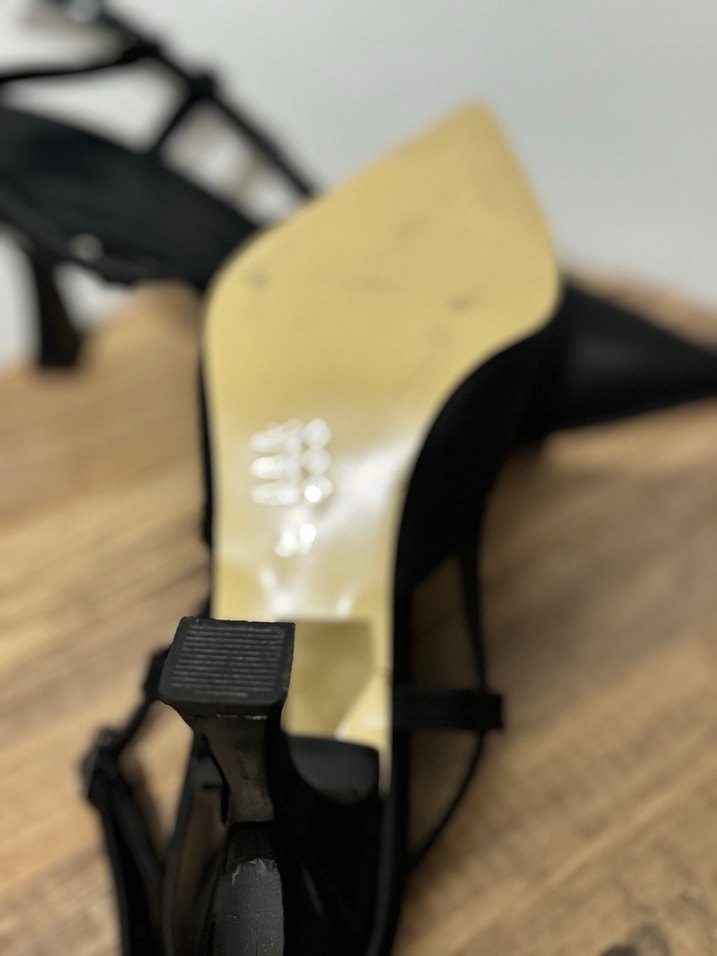 Siyah Tokalı Stiletto Kadın Ofis Ayakkabısı - Görsel 4