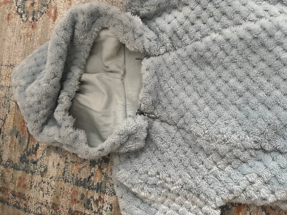 Gri Örgü Bebek Tulumu - Görsel 2