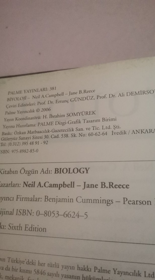 Biyoloji - Campbell & Reece, 6. Baskı Çeviri - Görsel 3