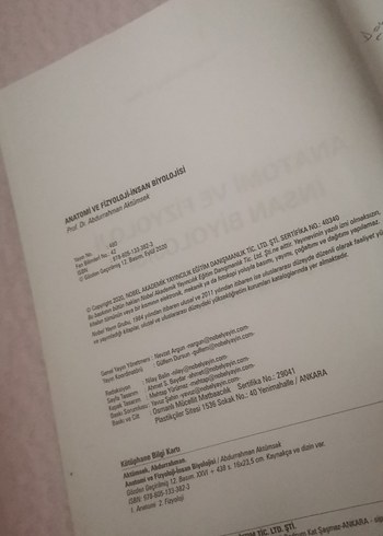 Anatomi ve Fizyoloji İnsan Biyolojisi Kitabı - Görsel 3