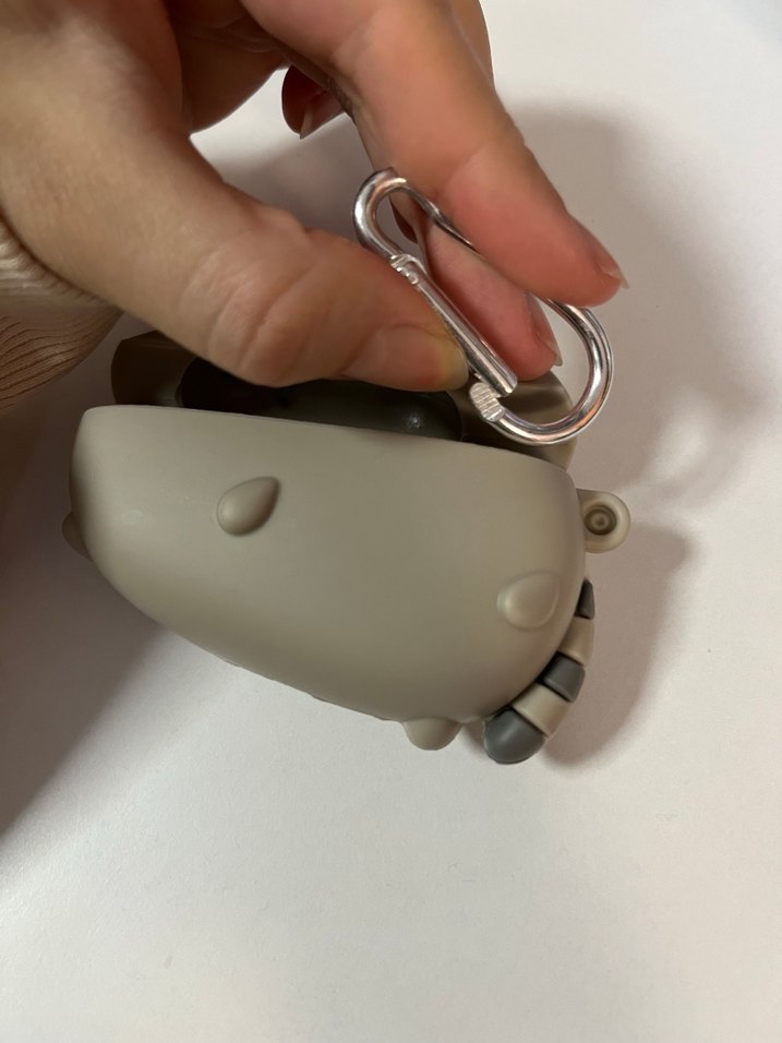 Gri Kedi Figürlü Airpods Kılıfı - Görsel 2