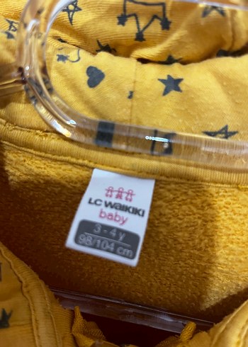 LC Waikiki Kız Çocuk Kapüşonlu Sarı Fermuarlı Sweatshirt