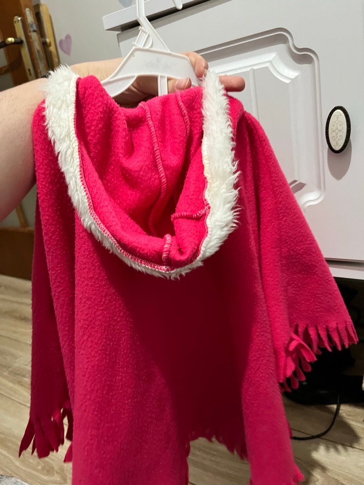 Pembe Kapüşonlu Bohem Kız Panço - Görsel 3