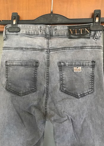 30 Beden Gri Kadın Normal Kesim Denim Pantolon