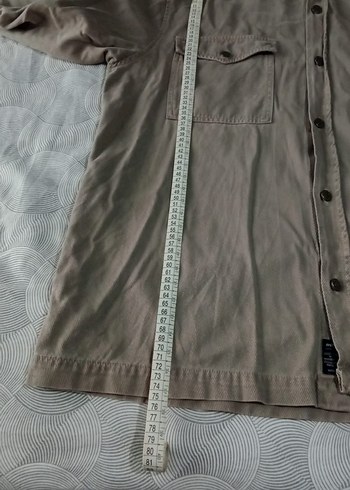 Bej Loose Fit Erkek Keten Gömlek - Görsel 9